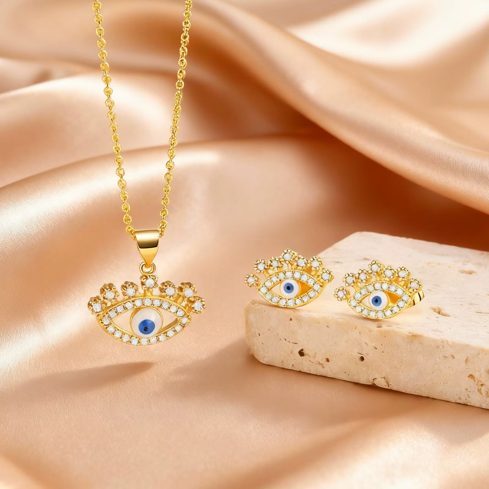 Ensemble de bijoux en zircon de luxe délicat