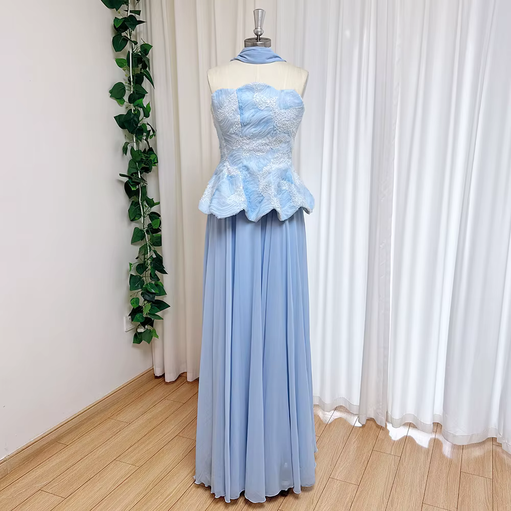 Robe de soirée élégante coupe trapèze pour femme