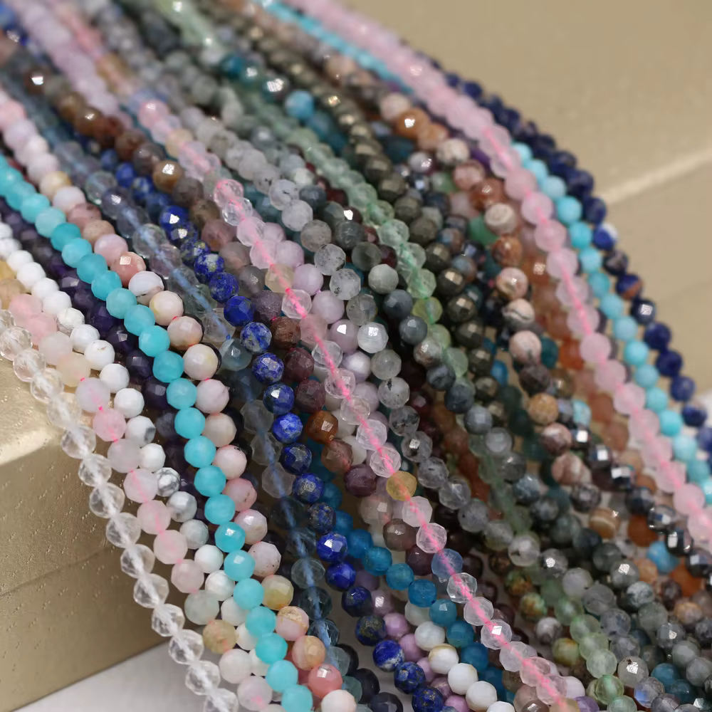 Perles à Facettes en Pierre Naturelle