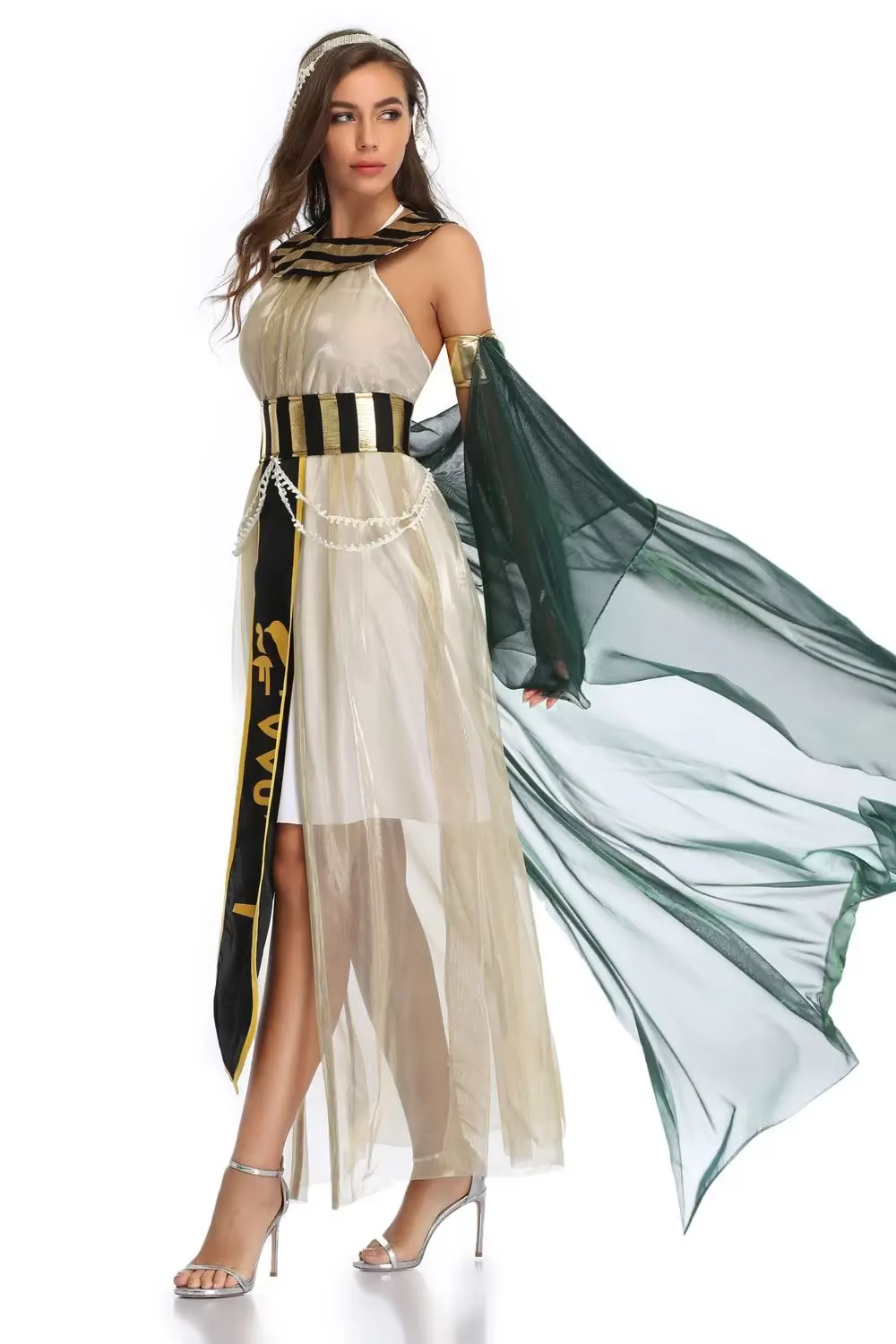 Costume d'halloween, reine du pharaon égyptien