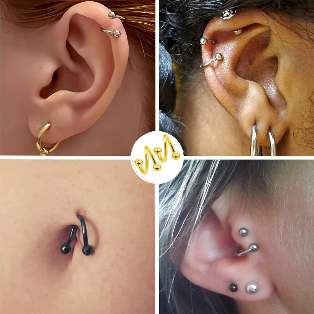 Boucles d'oreilles en spirale pour femmes