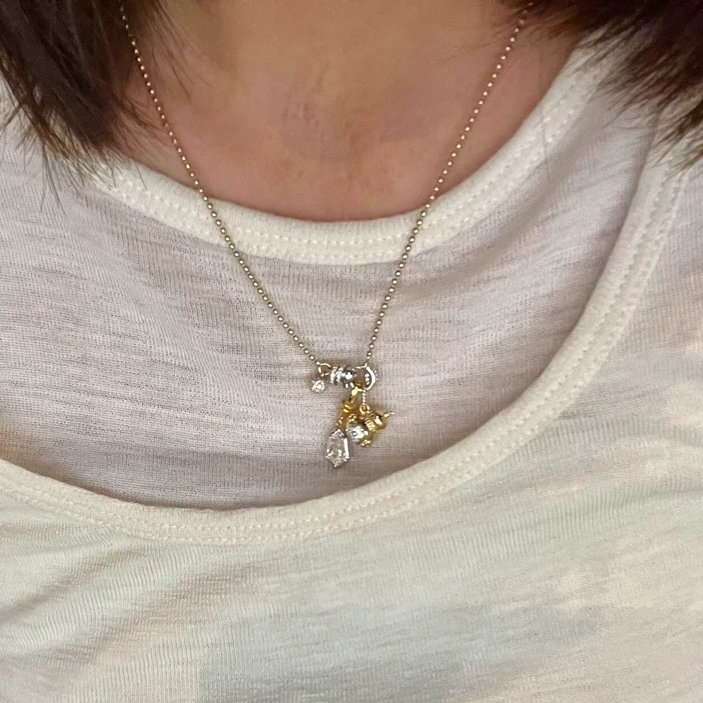 Collier multi-pendentif brillant à la mode pour femmes