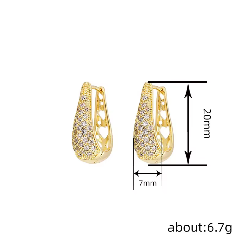 Huitan – boucles d'oreilles créoles couleur or/argent pour femmes