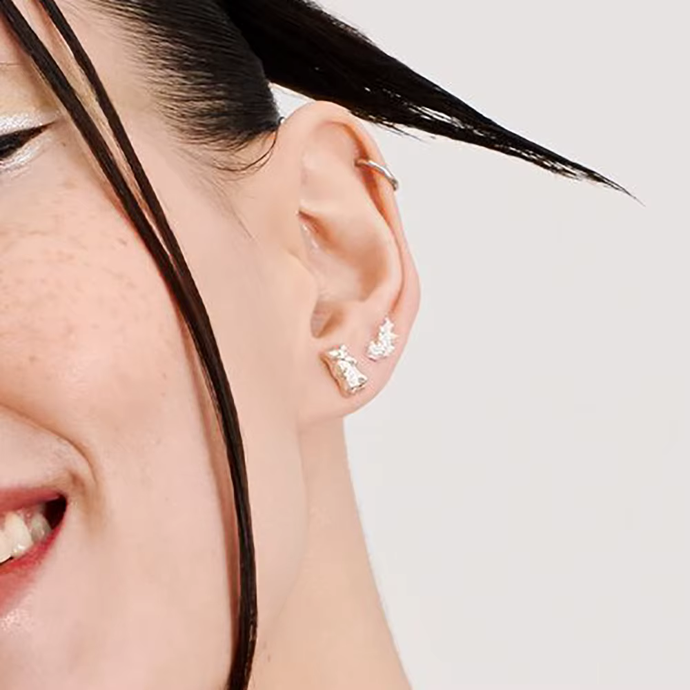 Boucles d'oreilles en argent massif 925