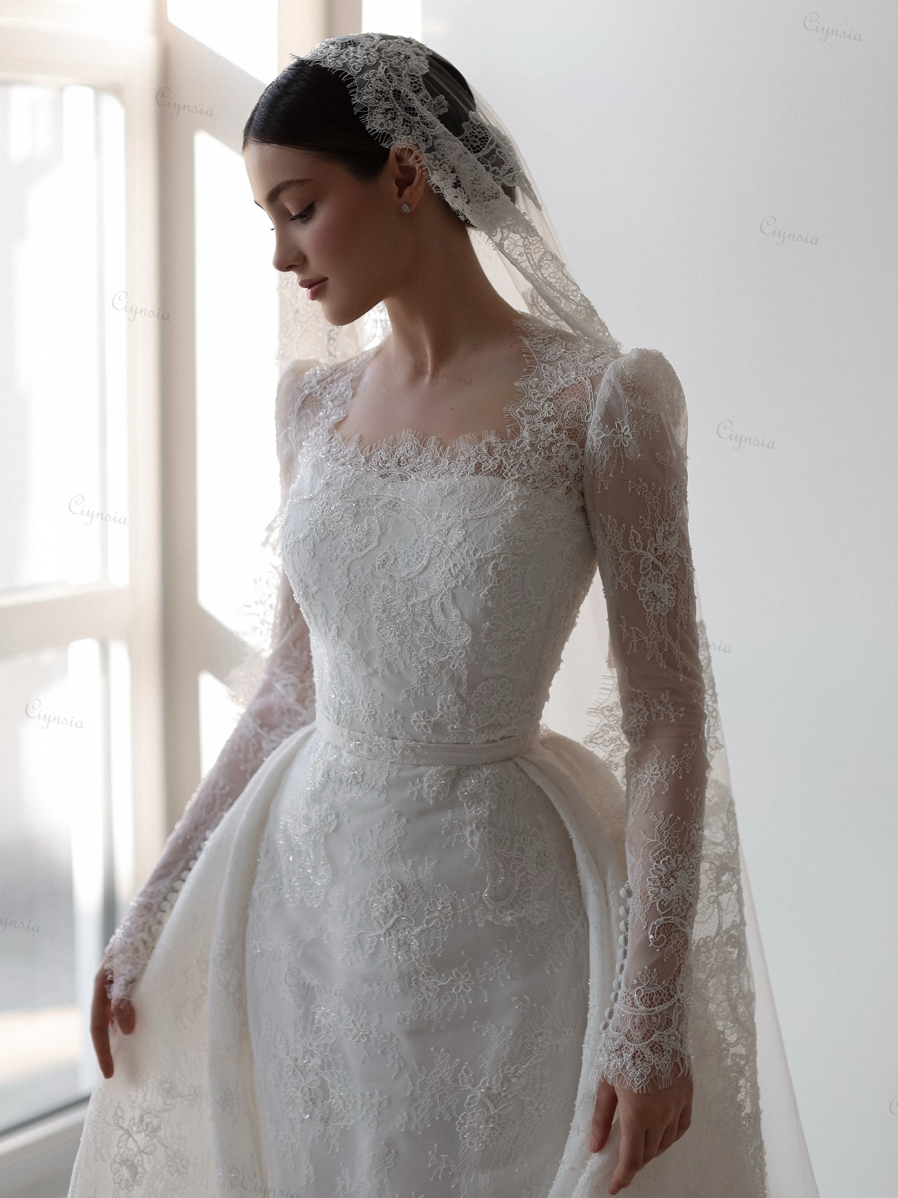Robe de mariée élégante en dentelle