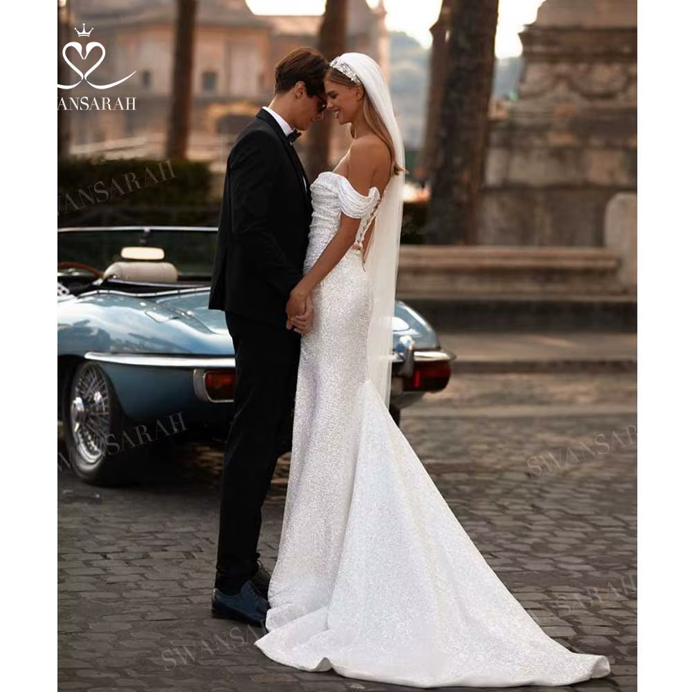 Robe De mariée sirène brillante