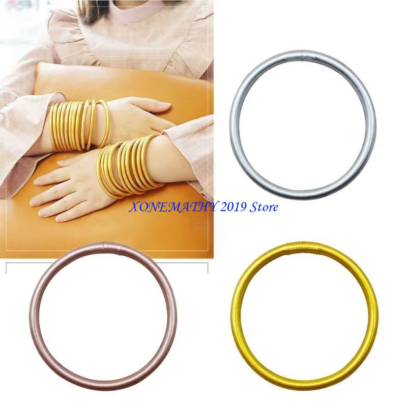 Bracelet en Silicone rempli feuille d'or F42F, adapté aux femmes d'été bouddha