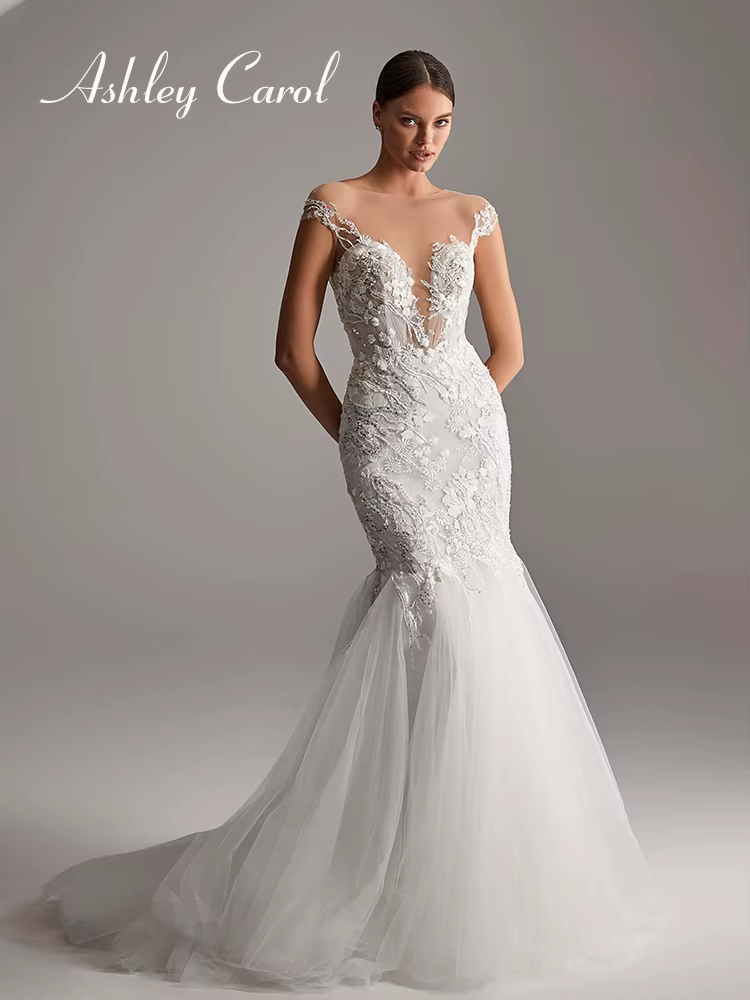 Ashley Carol robes De mariée sirène pour les femmes élégantes