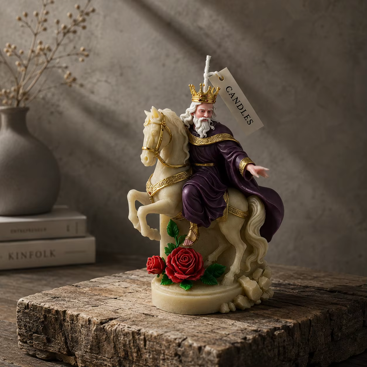 Moule de bougie d'art équestre exquis King
