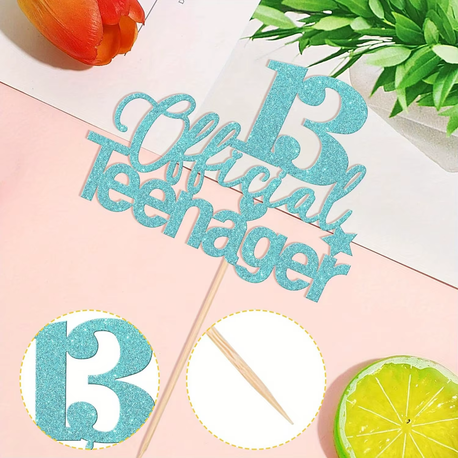 Décoration de gâteau pour 13e anniversaire