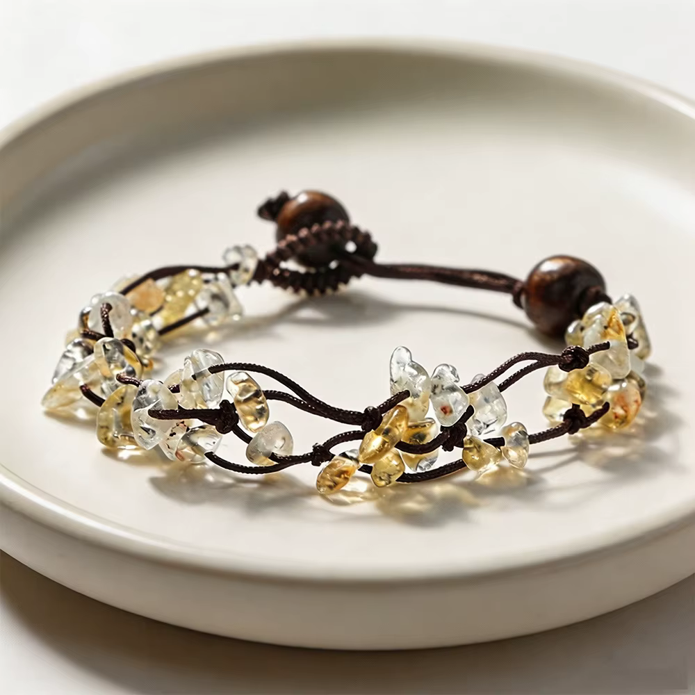 Bracelet Bohème en Pierres Naturelles et Cristaux
