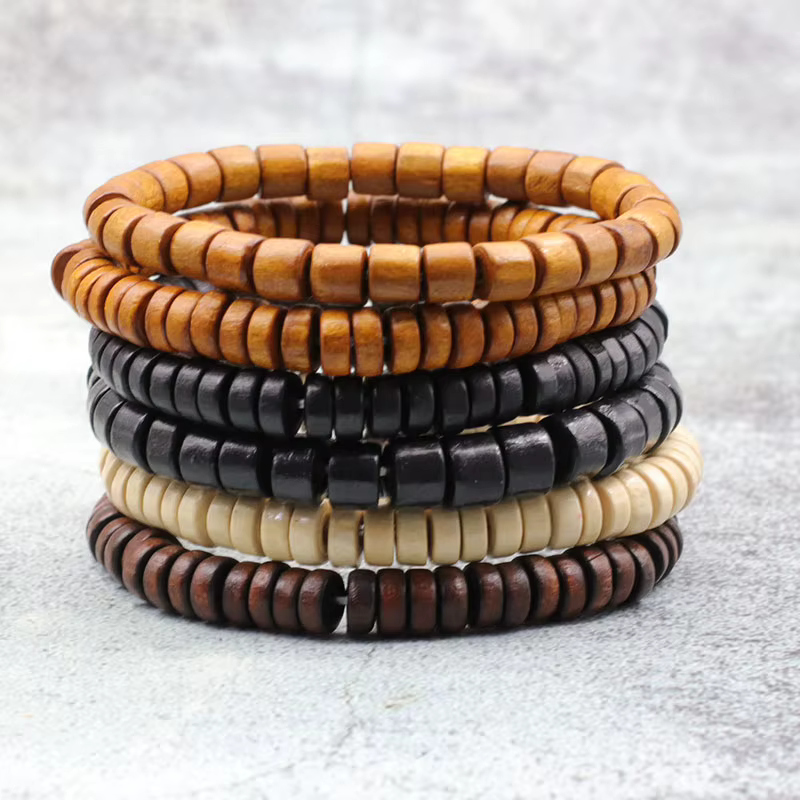 Bracelet Vintage en bois de wengé pour hommes