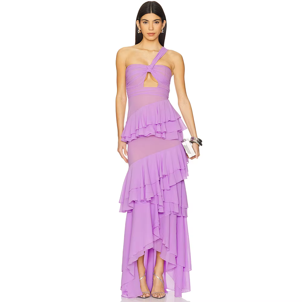 Robe de soirée lilas à la mode pour mariage