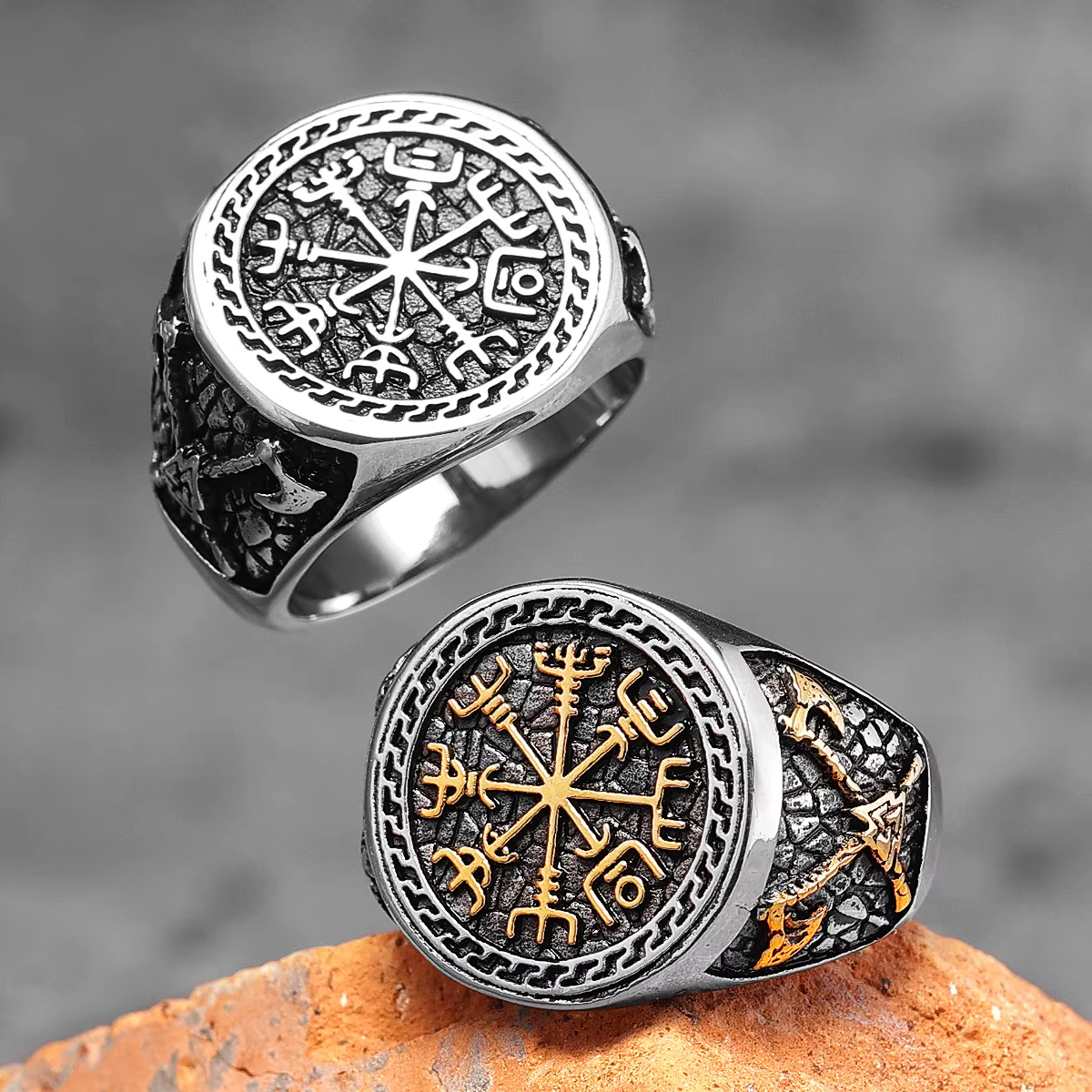 Bague Viking Pirate Ax pour hommes