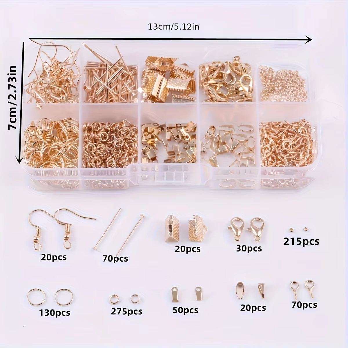 Kit de fabrication de bijoux 900 pièces