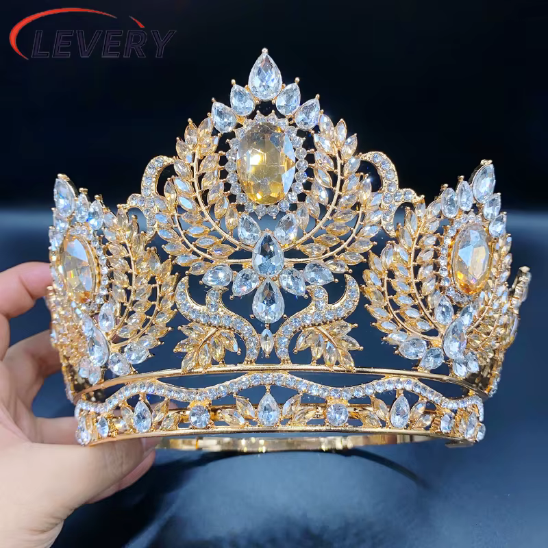 Levery – diadèmes et couronnes de reine en cristal réglables pour femmes
