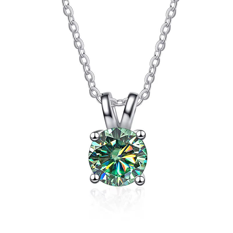 PomerceJelly-Collier Pendentif Moissanite pour Femme