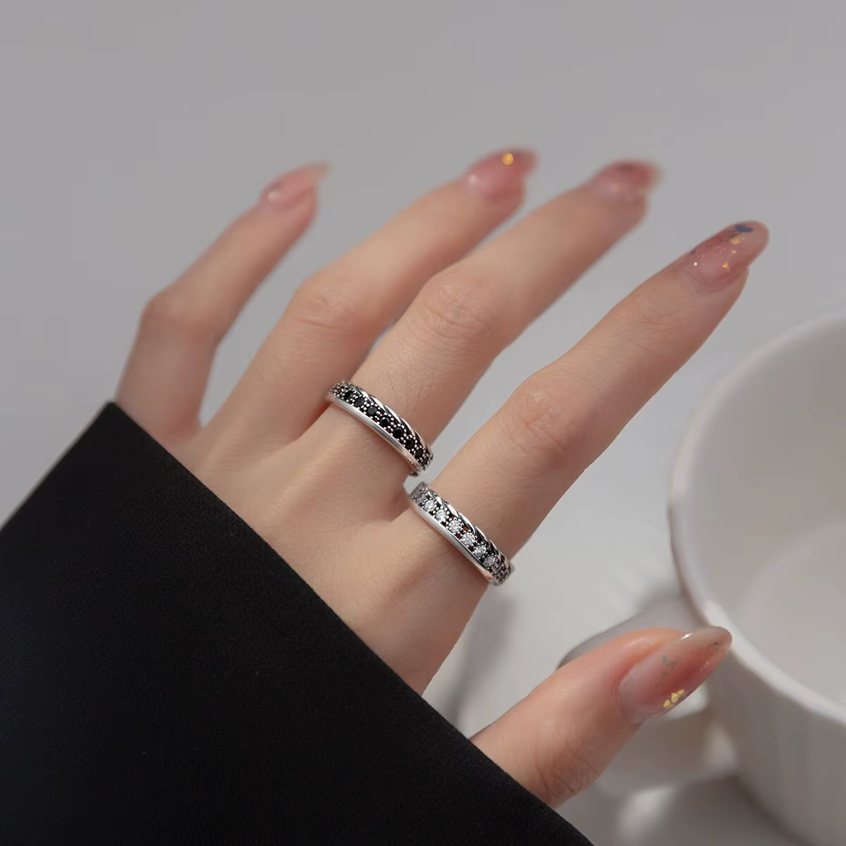 Bagues empilables en argent sterling 925