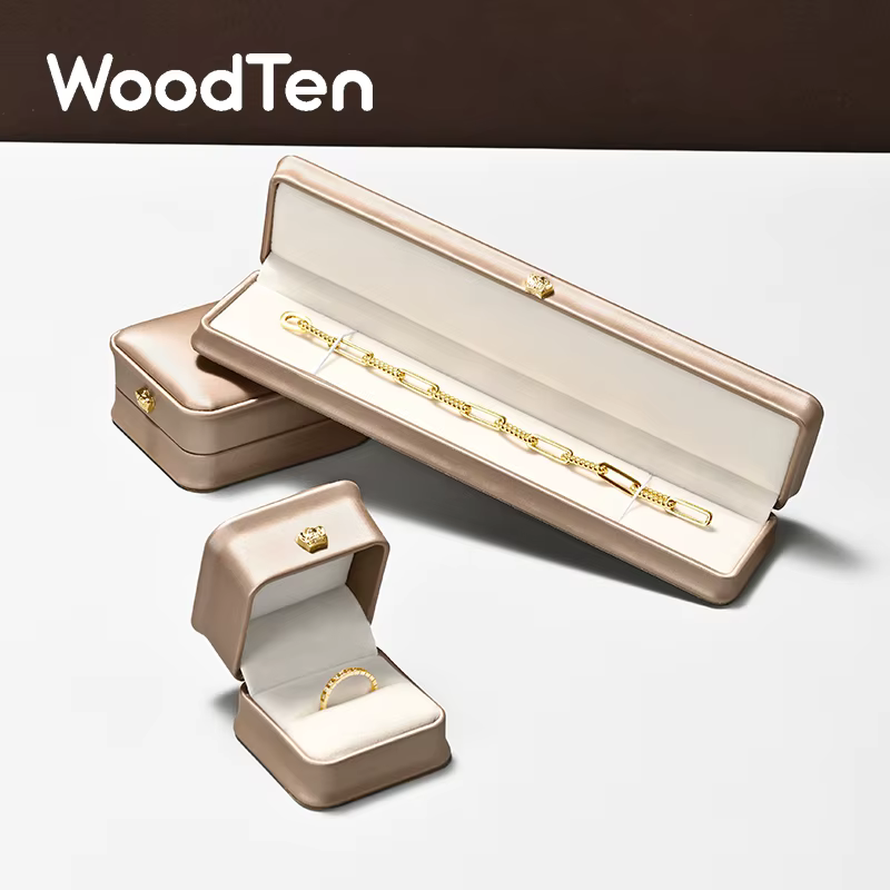 Boîte à bijoux WoodTen en cuir PU