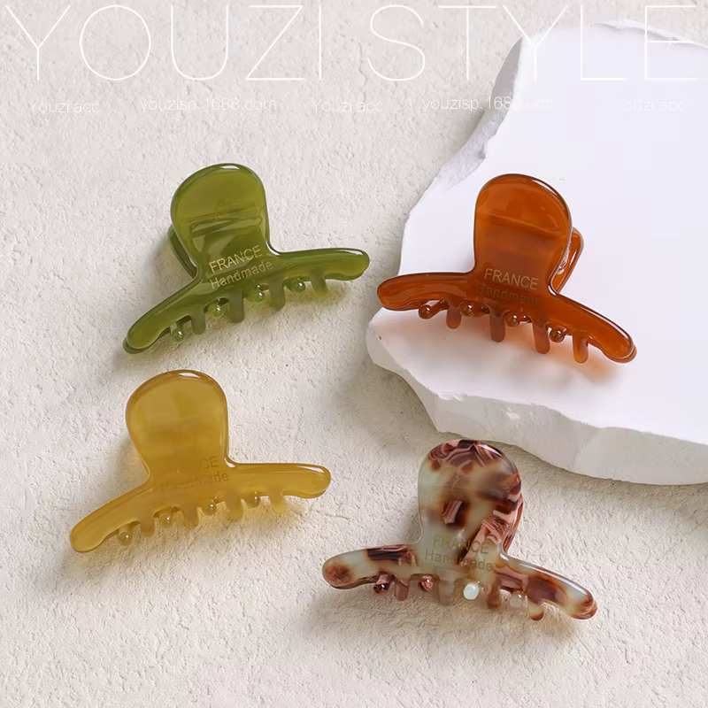 Barrettes à cheveux en acétate pour femmes