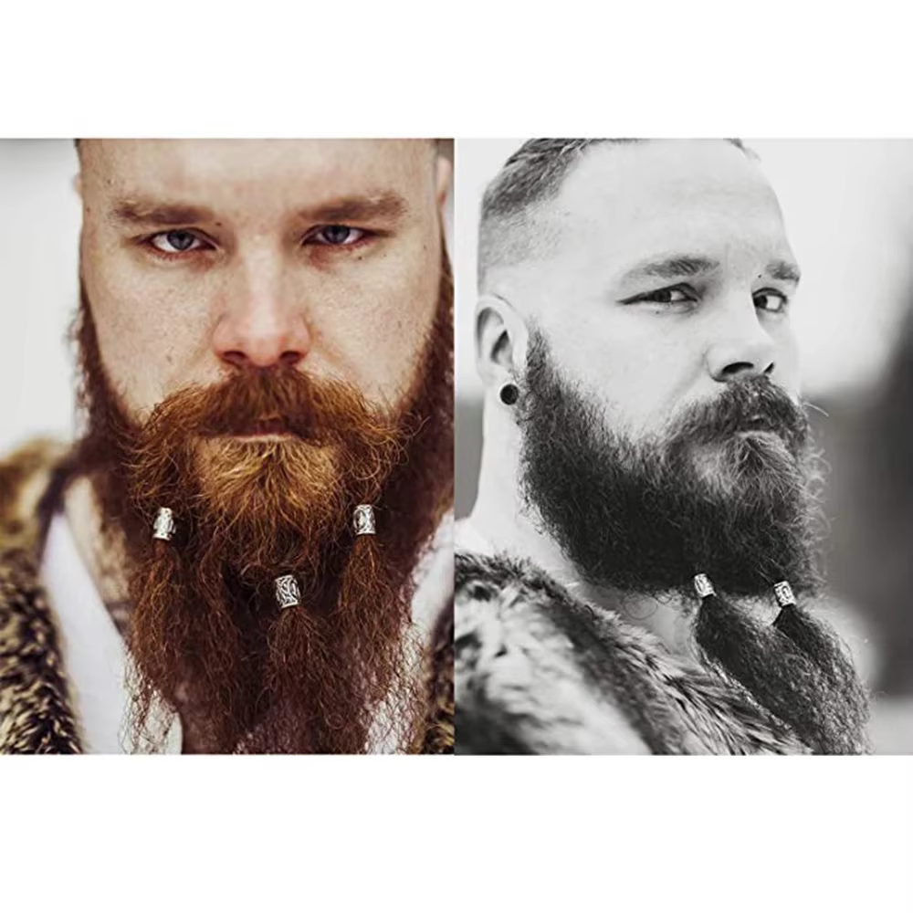Perles de Rune Viking en acier inoxydable