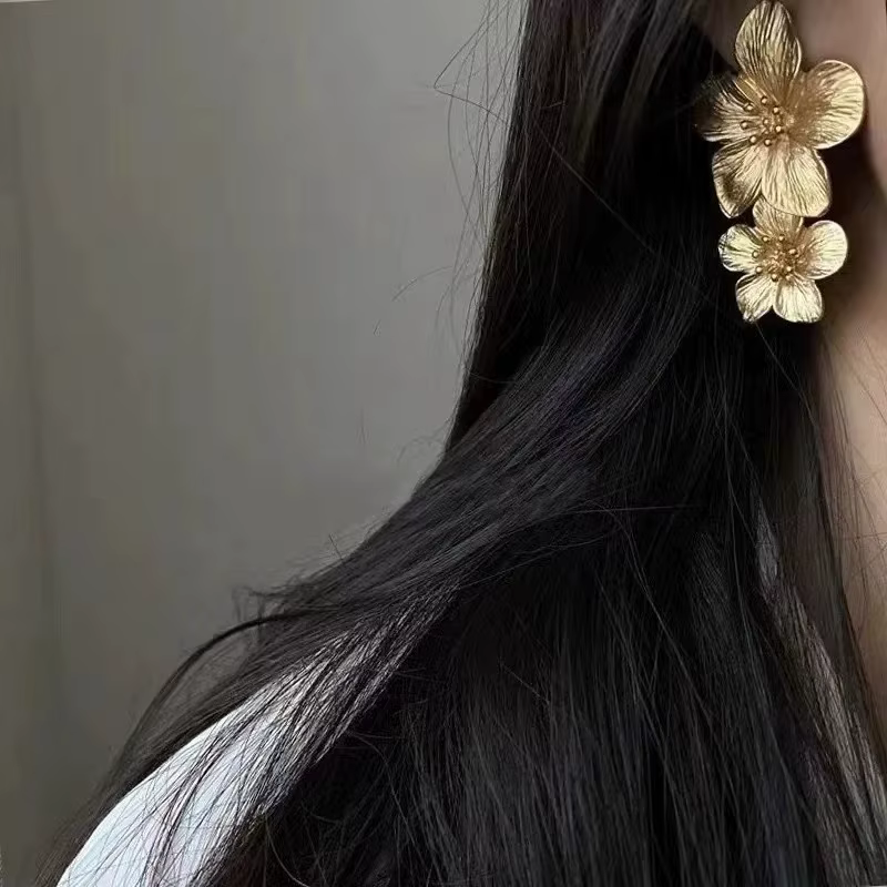 Boucles d'oreilles rétro en alliage pour femmes