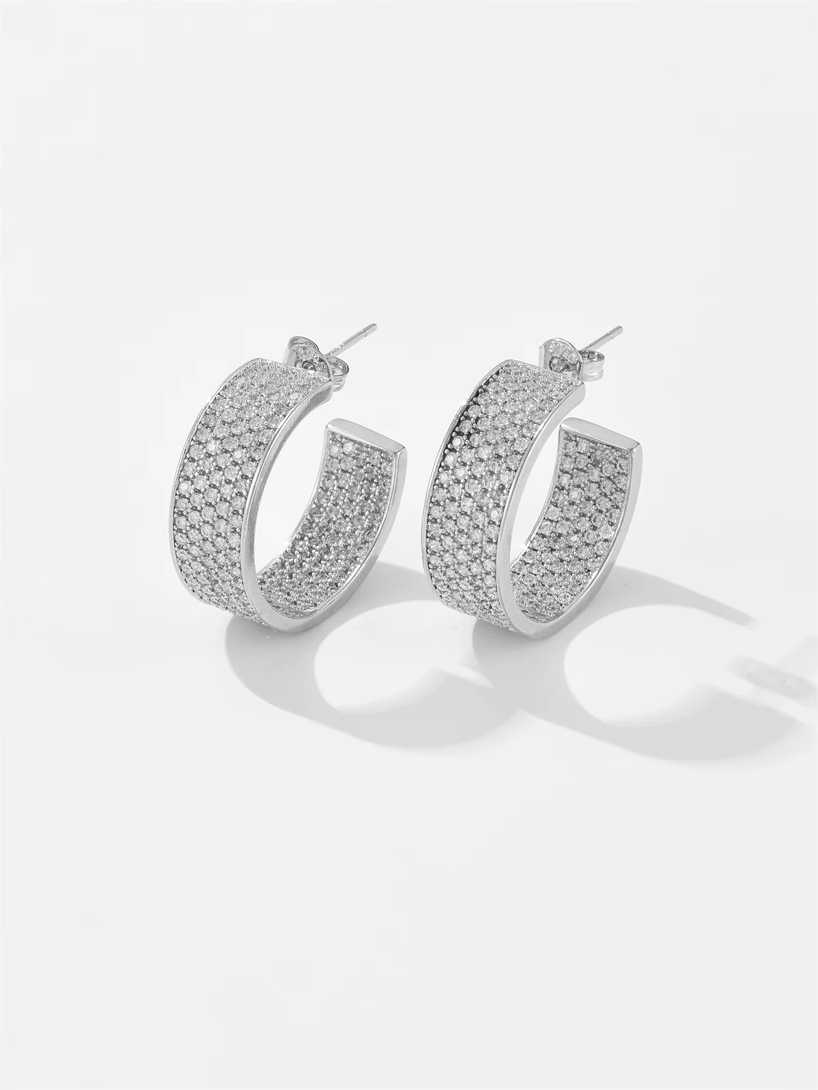 Ug LAOPA-Boucles d'oreilles créoles en argent regardé 925 et or