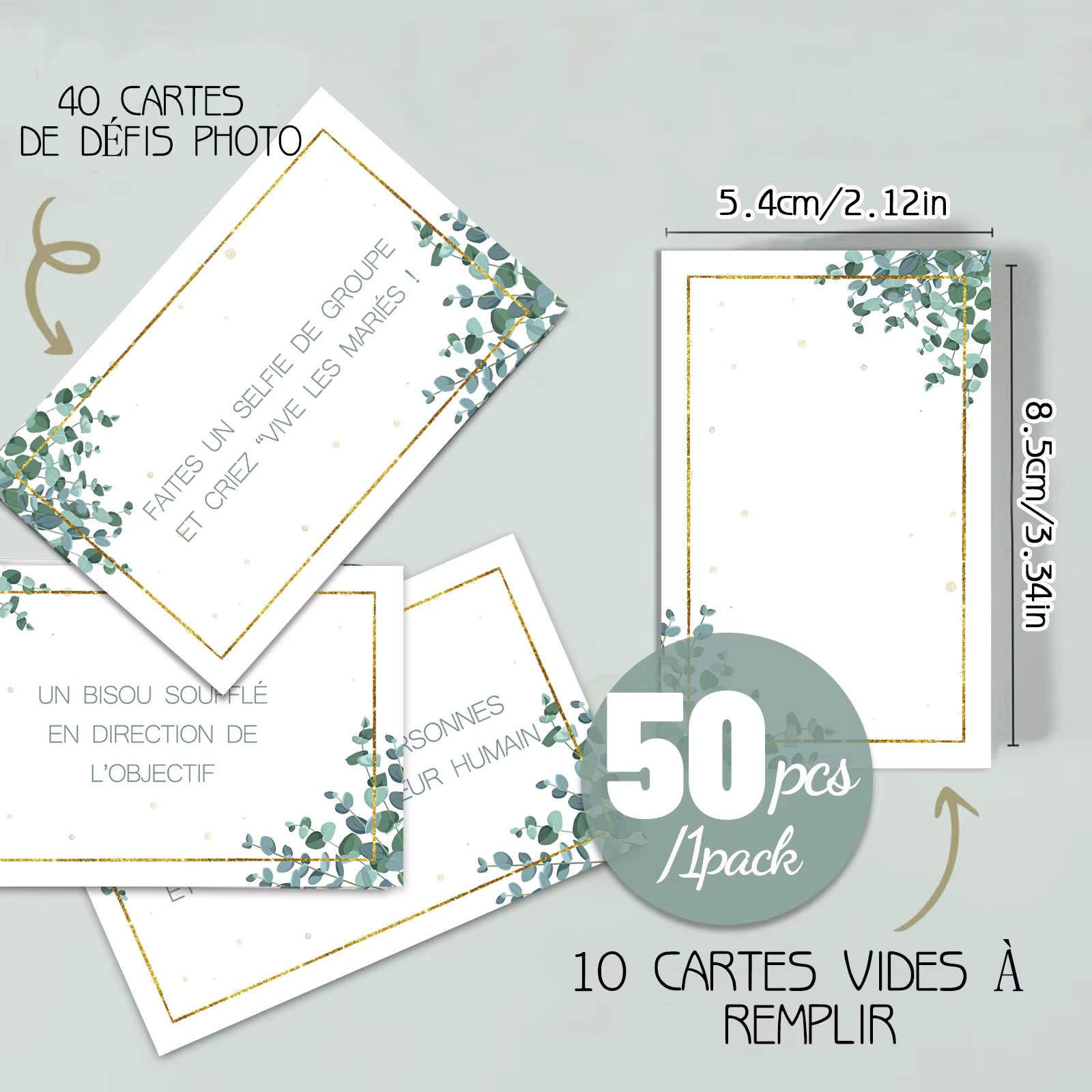50 défis de photos de mariage français