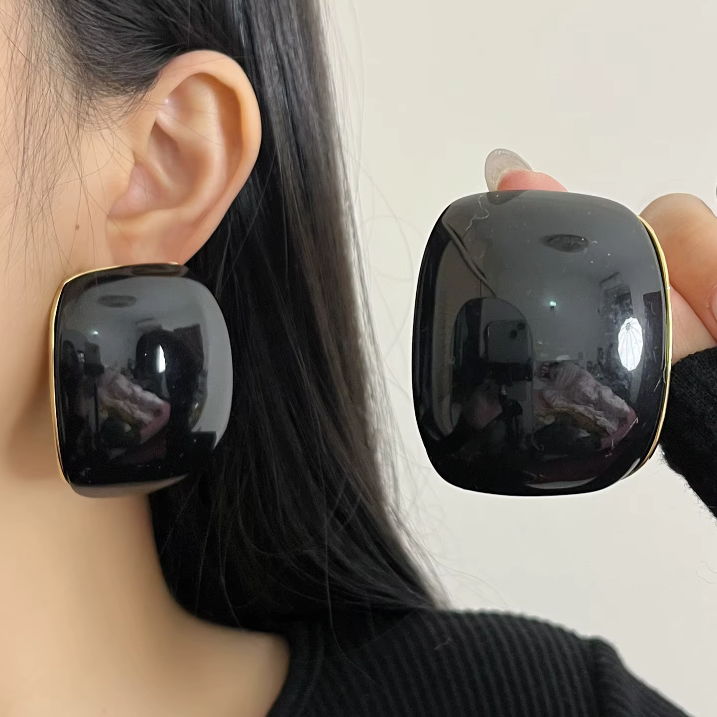 Boucles d'oreilles en résine pour femmes