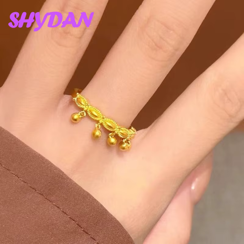 Bague ondulée en argent sterling 925 et or 18 carats pour femme