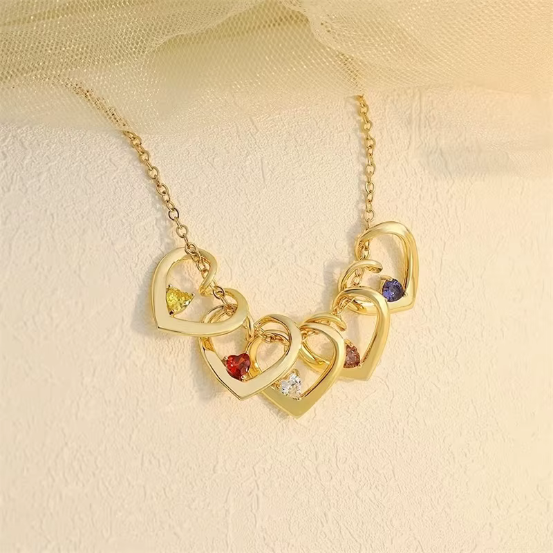 Collier avec nom personnalisé pour mère 1-5 noms