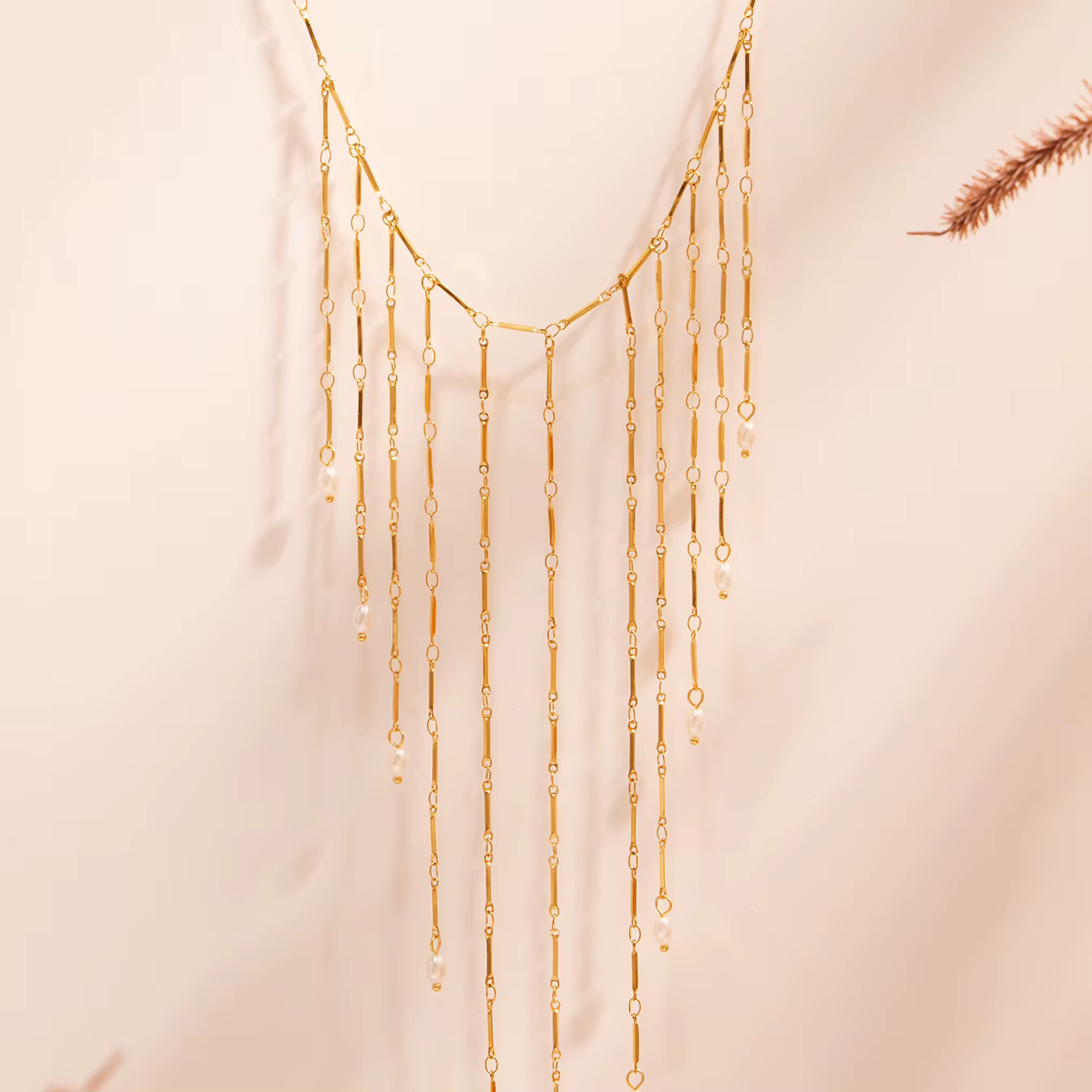 Collier de perles d'eau douce naturelles en argent doré pour femmes