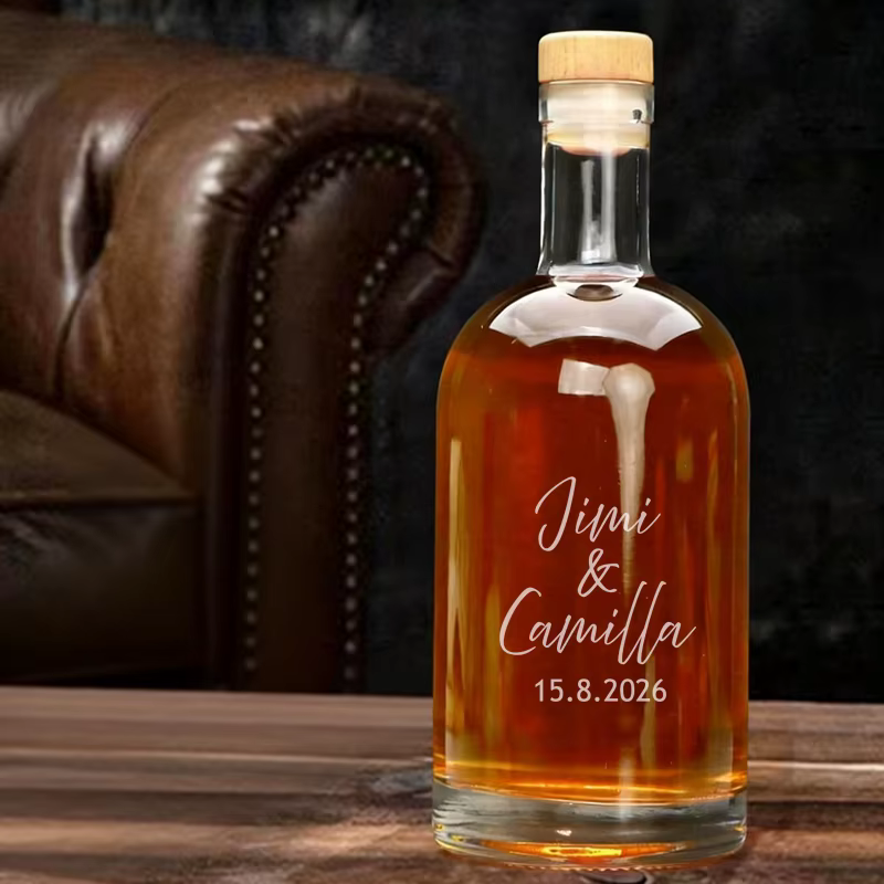5/10 bouteilles en verre personnalisées pour cadeaux de mariage