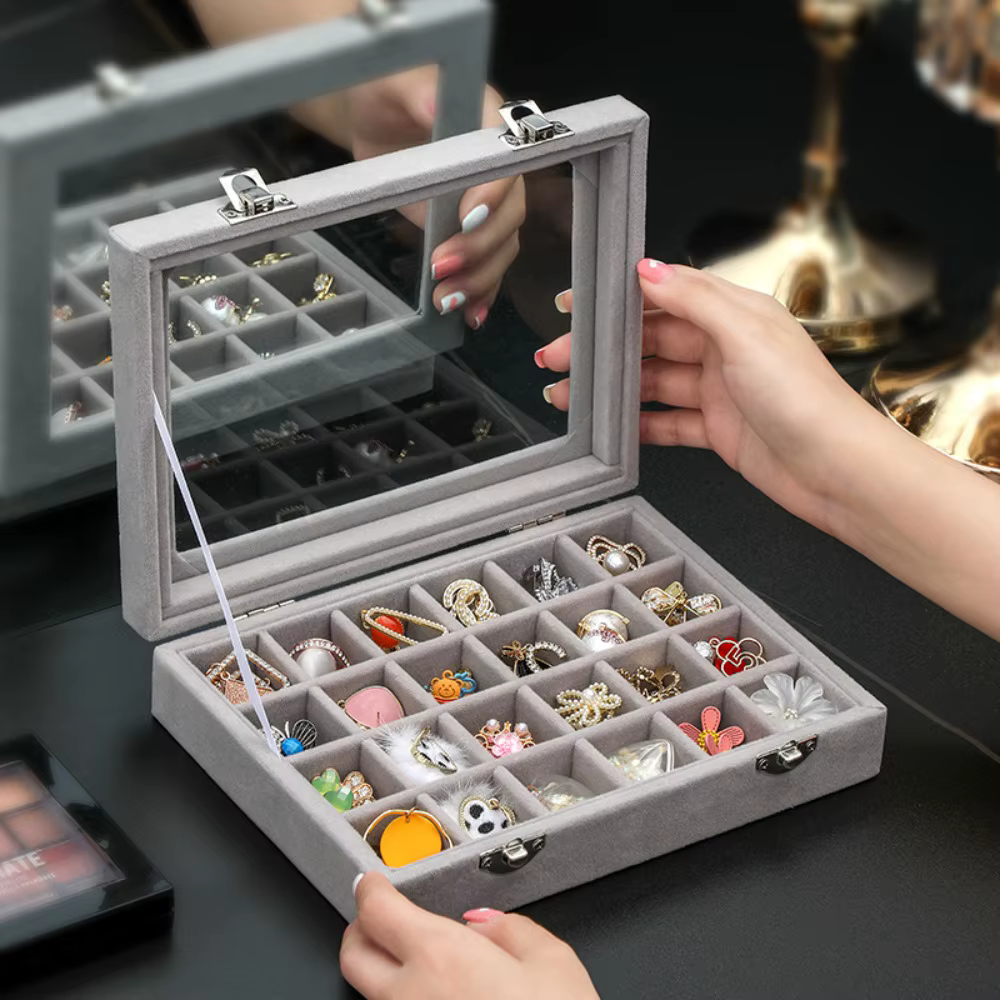 Boîte à matiques en velours portable