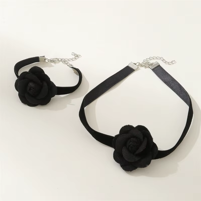 Ensemble de bijoux roses d'inspiration vintage pour filles