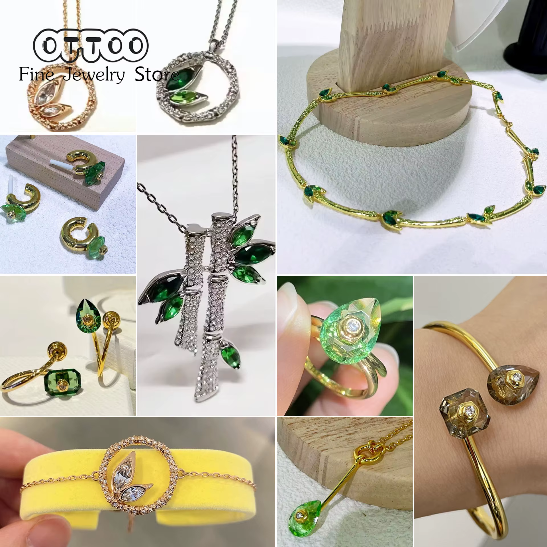Ensemble de bijoux fins en bambou pour femmes