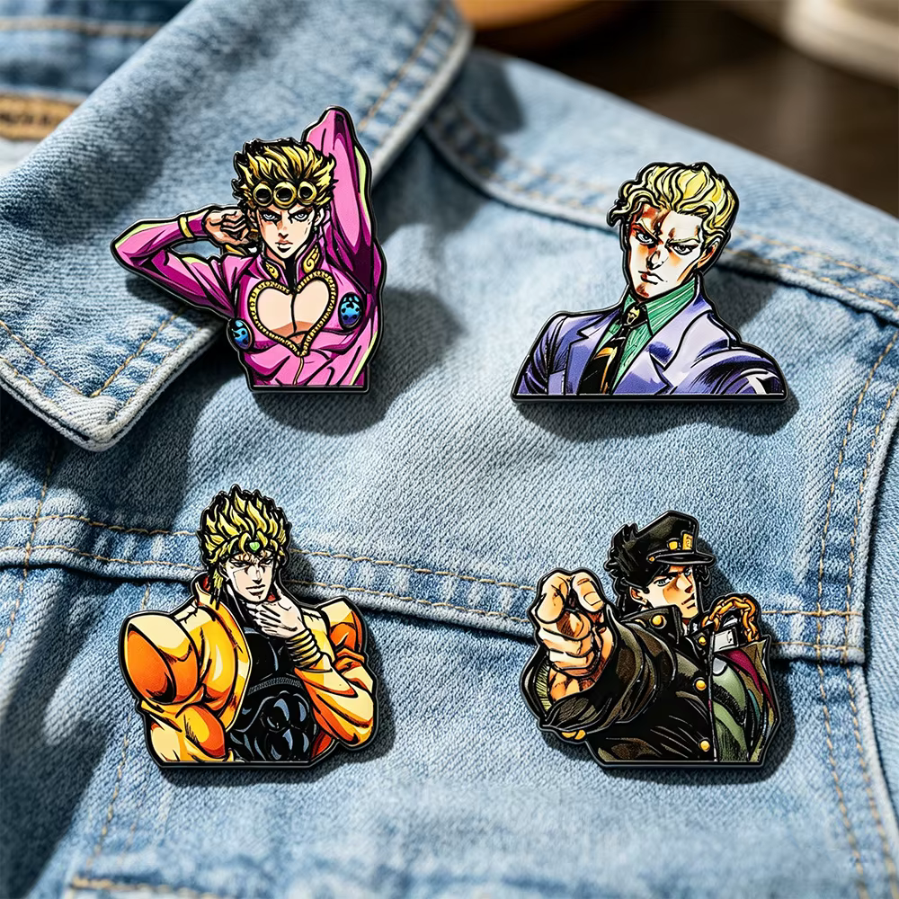 Lot de 4 broches personnages JoJo : Giorno
