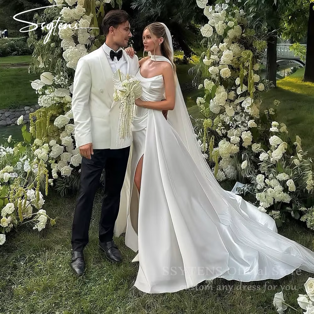 SSYTENS robes de mariée élégantes sans bretelles femme sirène