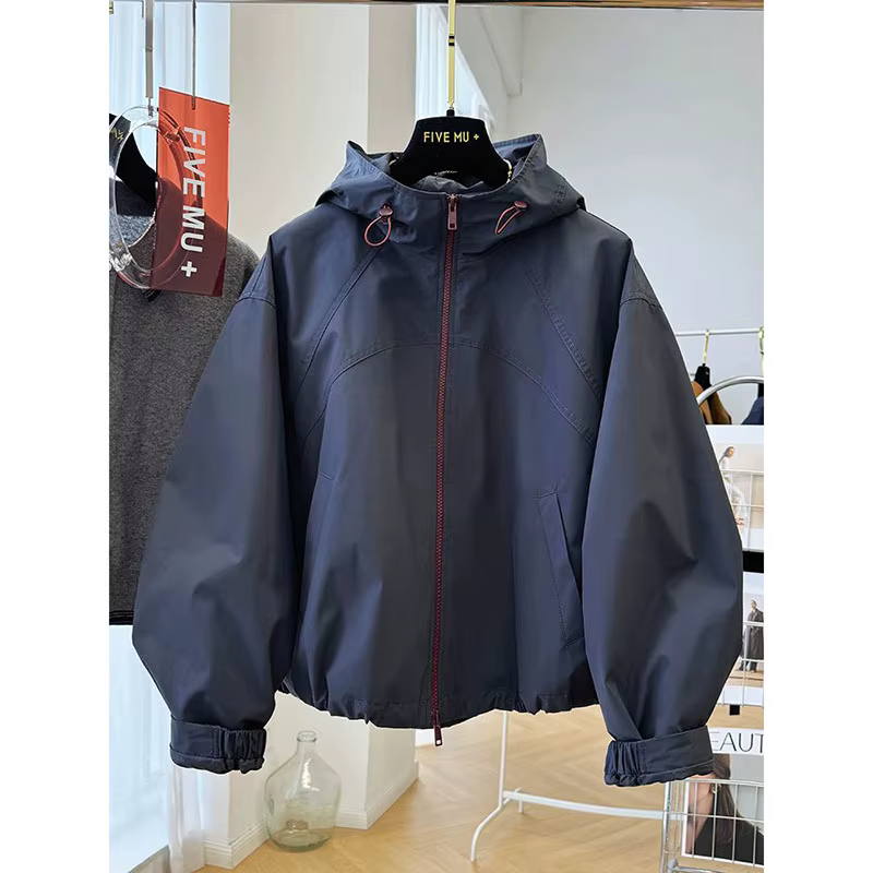 Veste courte femme 2025 printemps automne avancé à capuche dames Stormtrooper