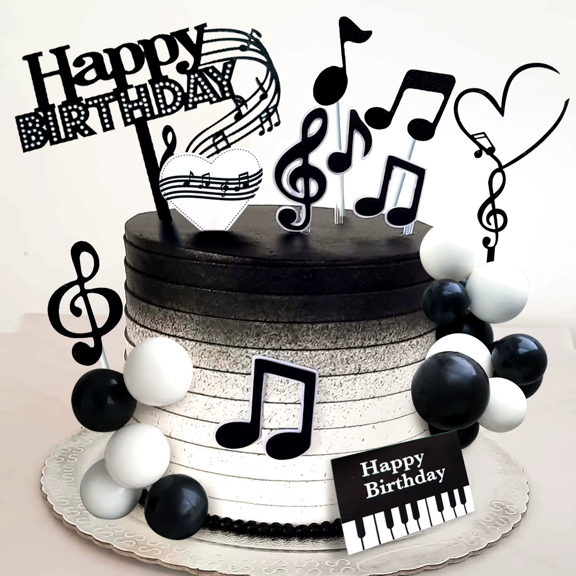 Boule Disco musique gâteau Topper guitare