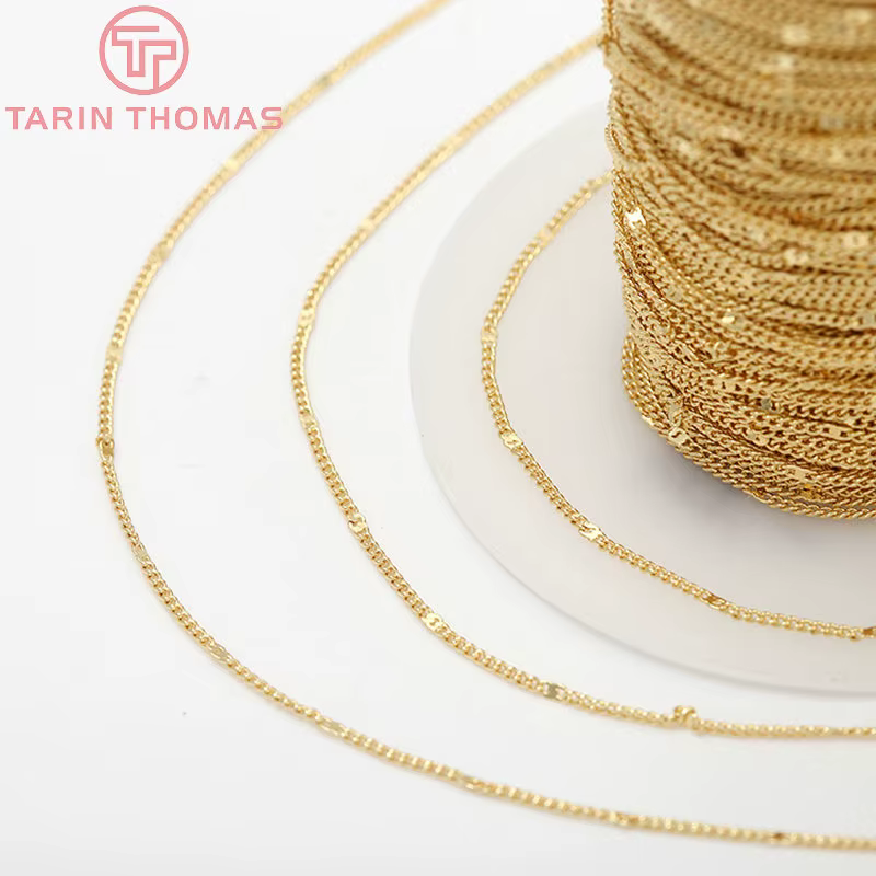 Collier en laiton plaqué or 24 carats