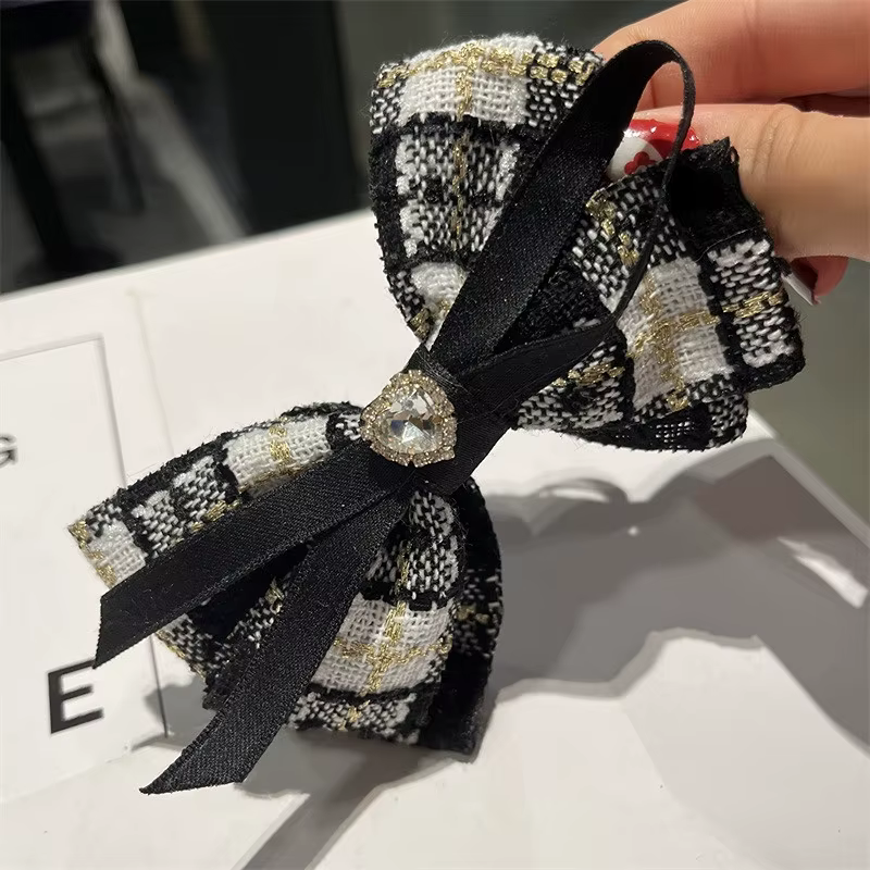 Pinces à Cheveux Nministériels d de Bergame Noir pour Femme et Fille