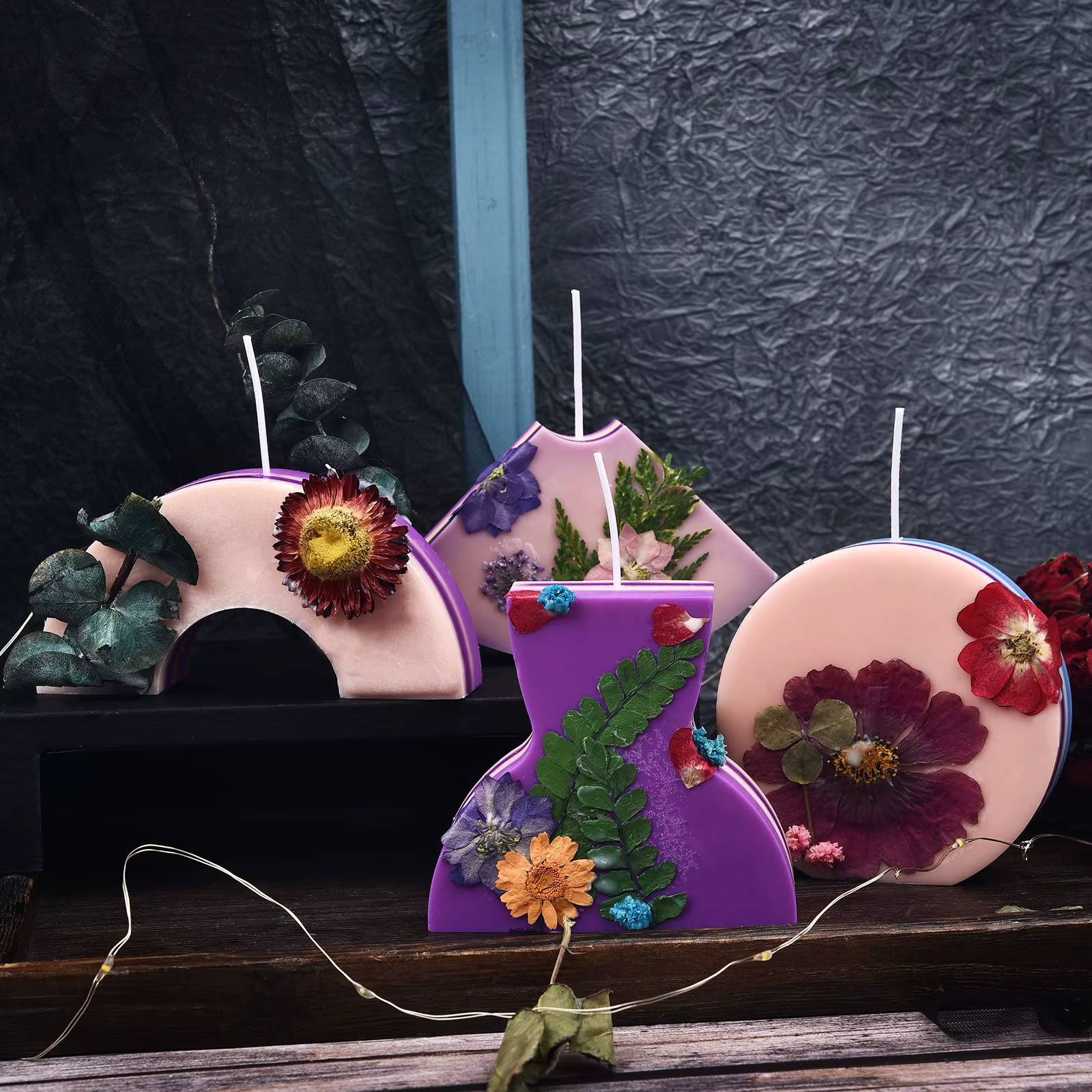 Mélange de fleurs séchées pour la fabrication de bijoux en résine