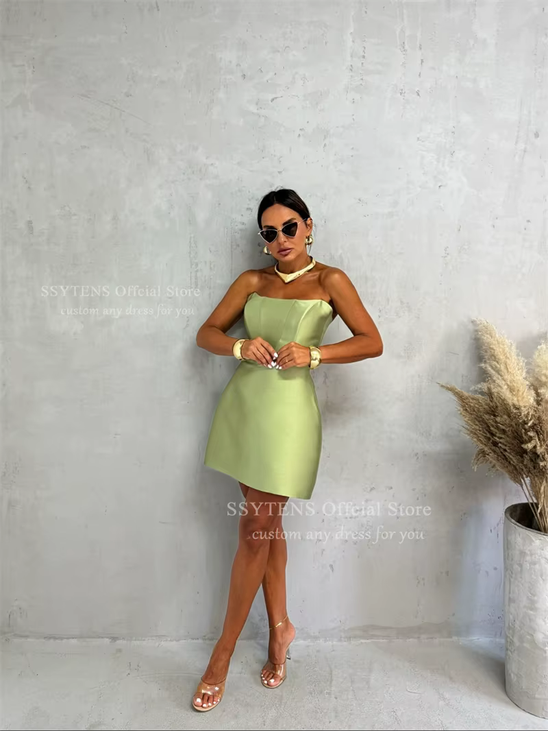 SSYTENS – robe de soirée de mariage courte et élégante