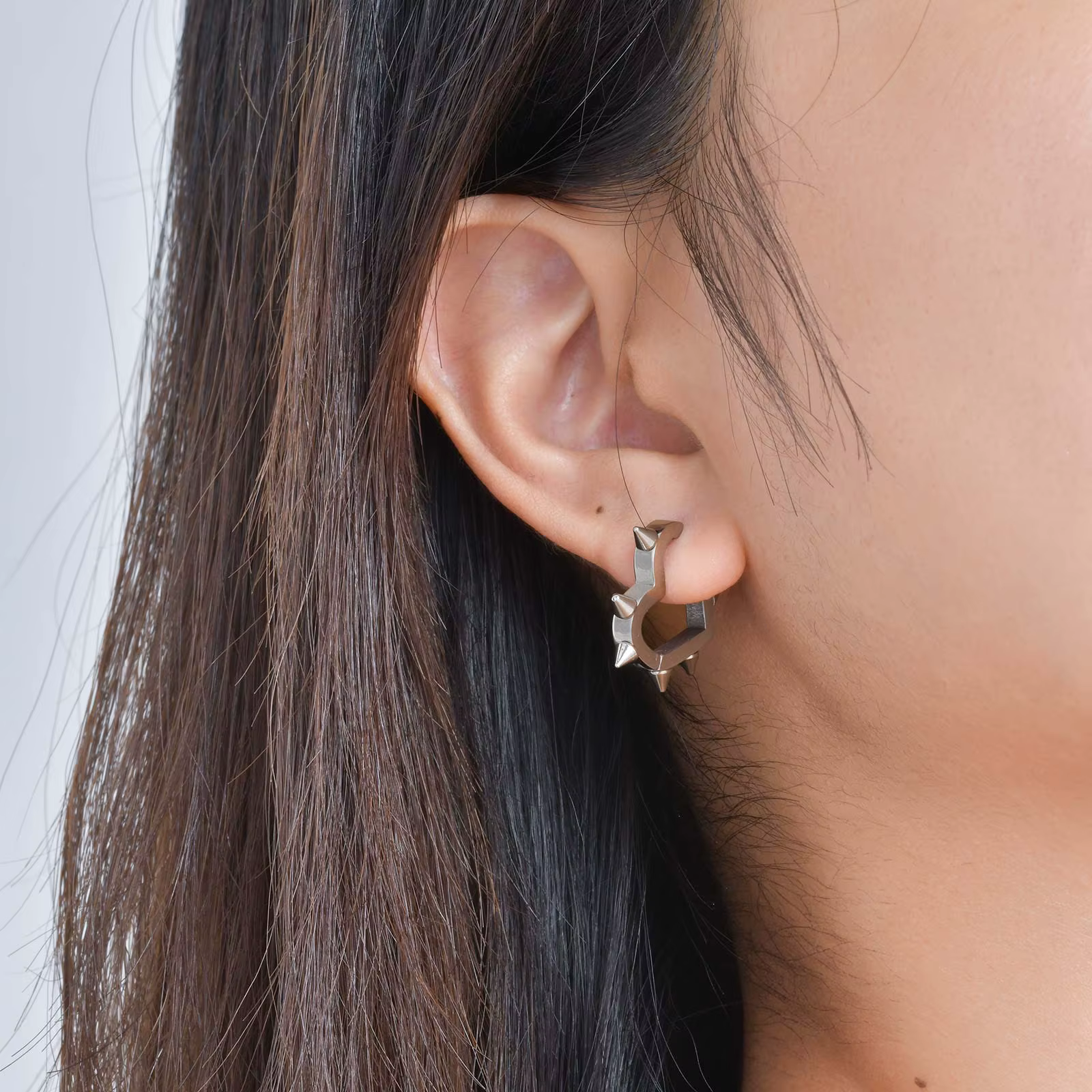 Boucles d'oreilles gothiques créatives Punk en forme de cœur