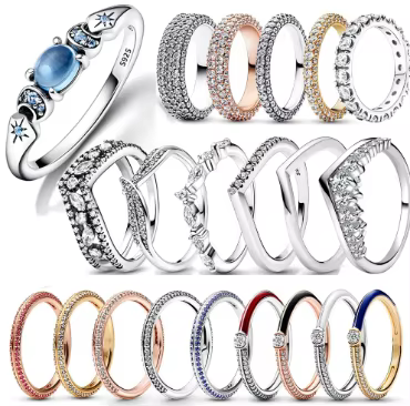 Bague minimaliste de luxe en argent sterling S925
