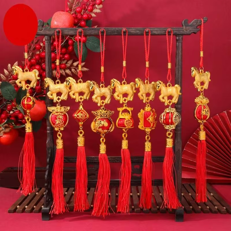 Pendentif lanterne du zodiaque festif 2026 du cheval