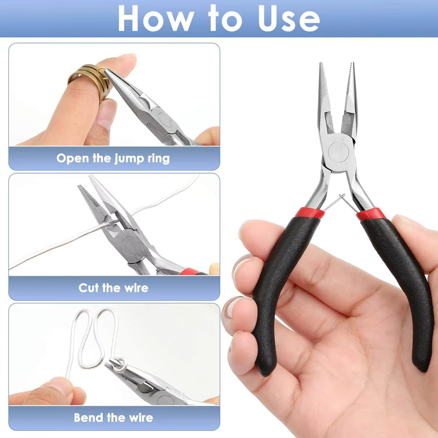 Pince à bec effilé pour la fabrication de bijoux