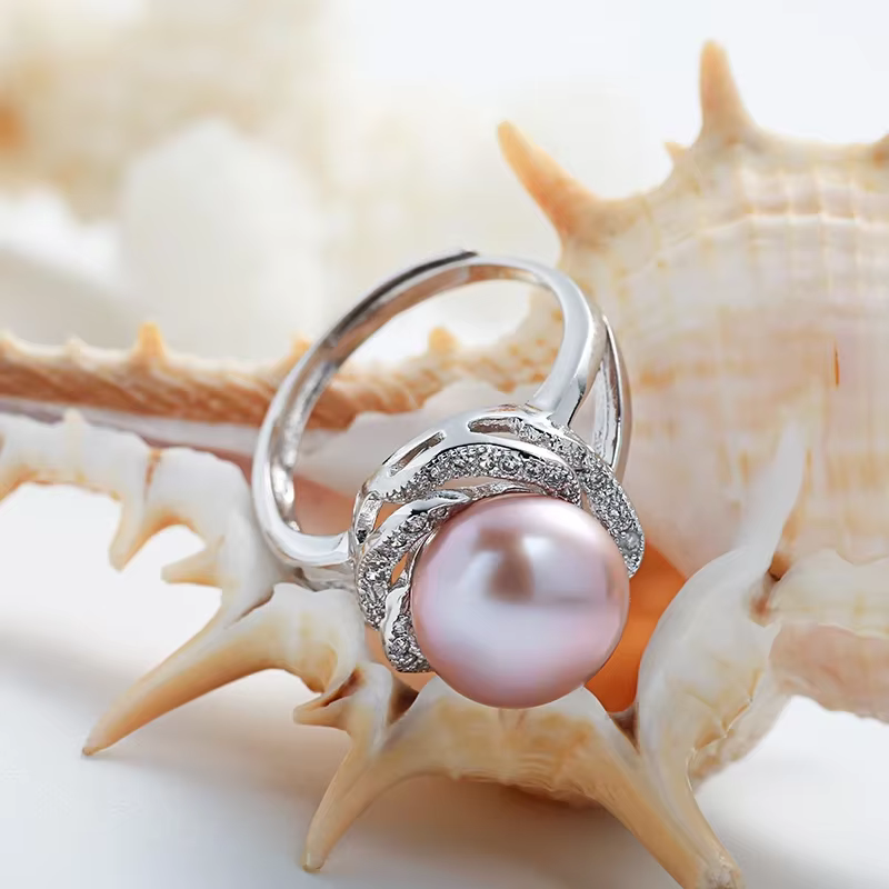 2019 bague de perles d'eau douce AAAA de qualité supérieure pour femmes
