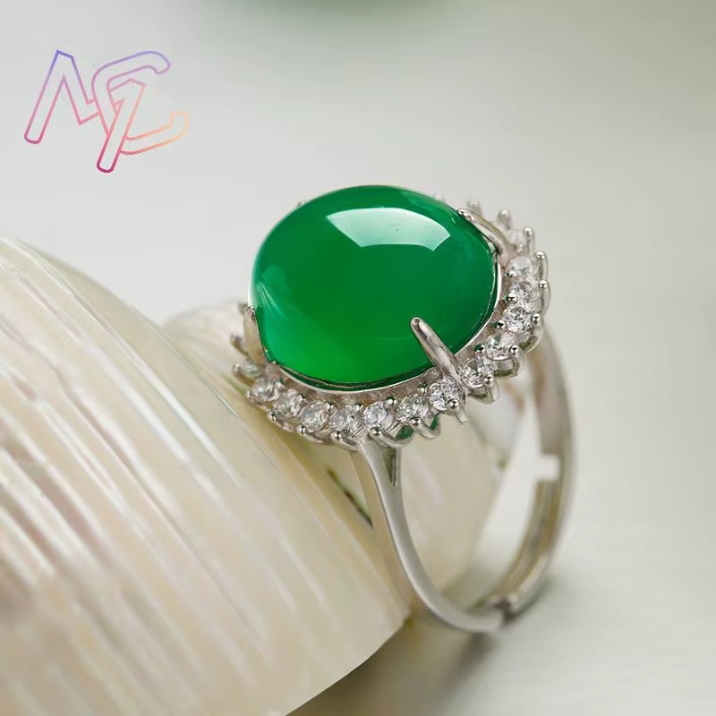 Bagues en Jade naturel vert